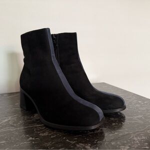Camper Suede Twins boots two toned blue and black